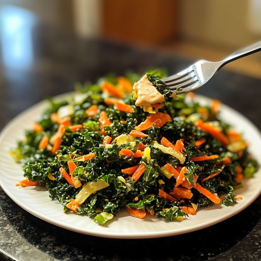 Chopped Kale Power Salad mit Zitronen-Tahini-Dressing