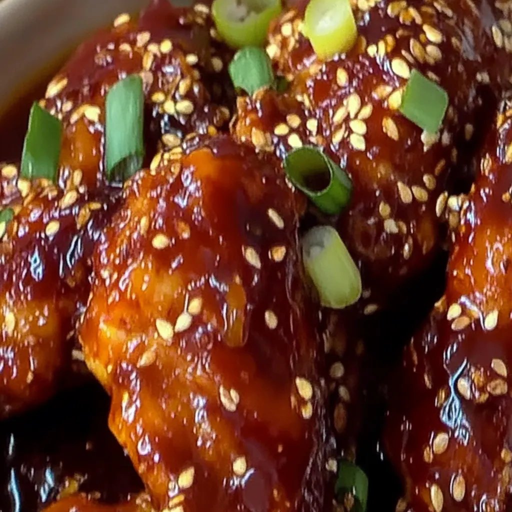 Scharfes Koreanisches Frittierhähnchen aus der Heißluftfritteuse