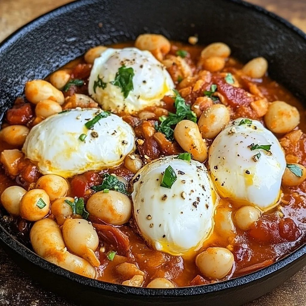 Spanische Bohnen und Eier