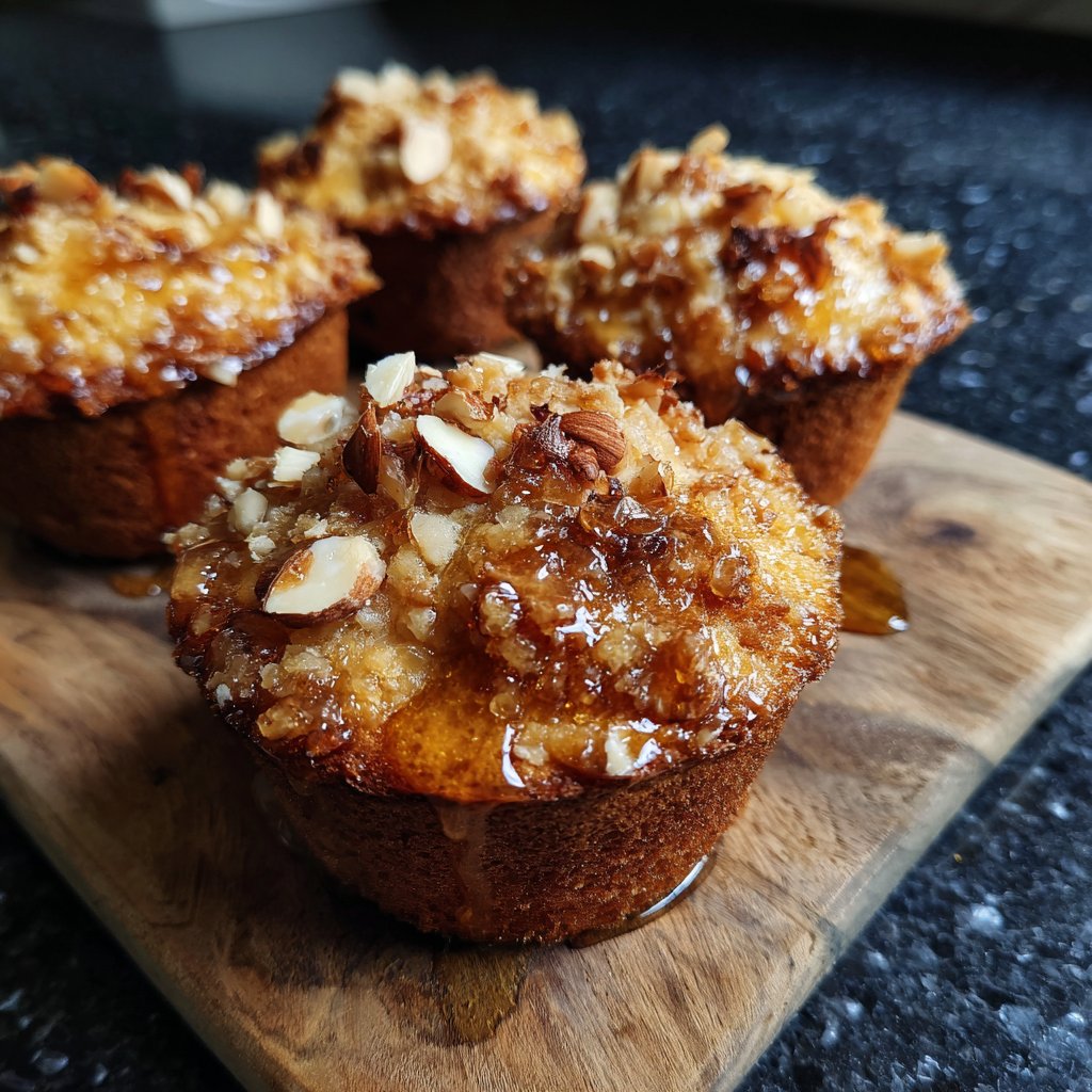 Muffins mit Mandeln und Honig