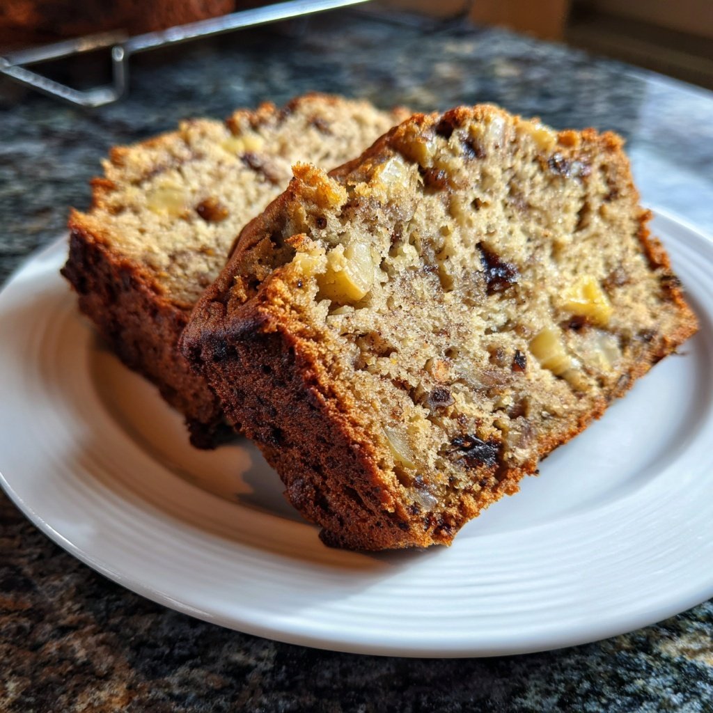 Bananenbrot mit Apfel und Zimt