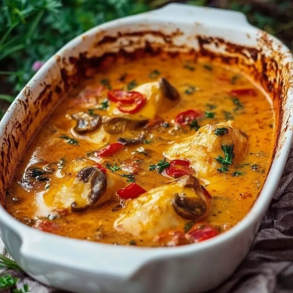 Schlemmer-Hähnchen in Paprika-Rahm-Soße