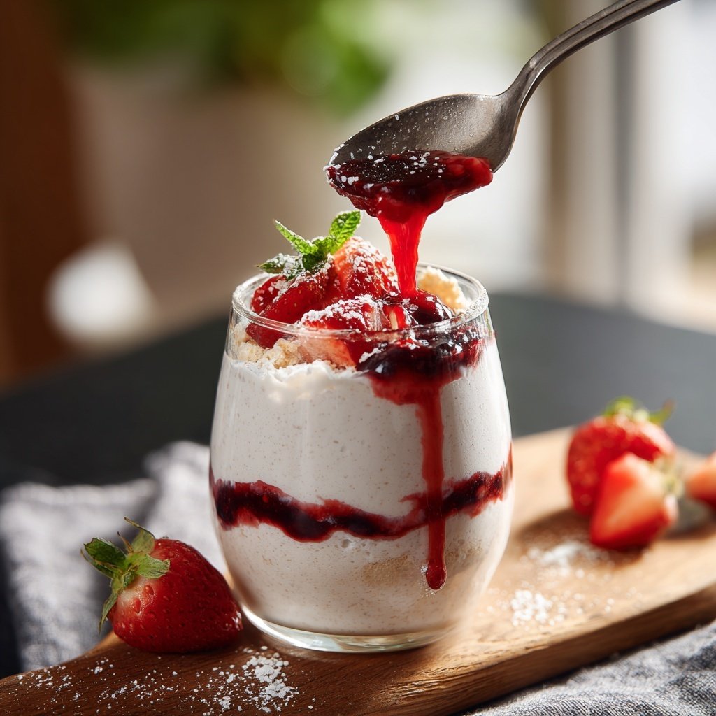 Erdbeer Panna Cotta Im Glas