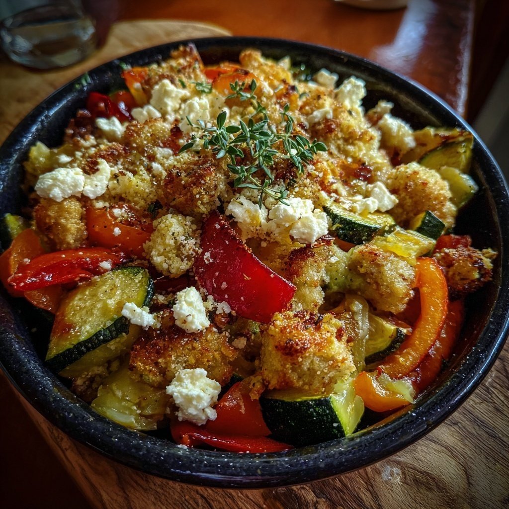 Gesund & Leicht Mediterrane Gemüsepfanne mit Feta