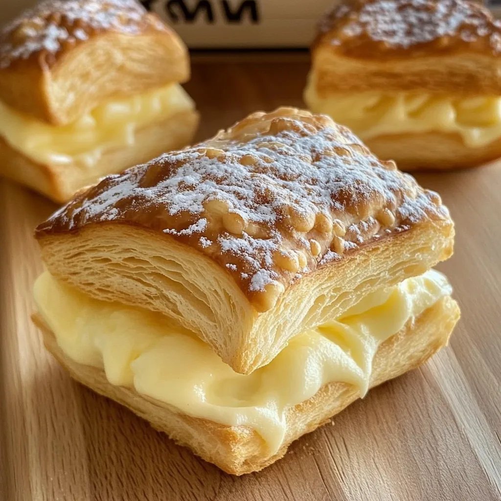 Puddingteilchen aus Blätterteig