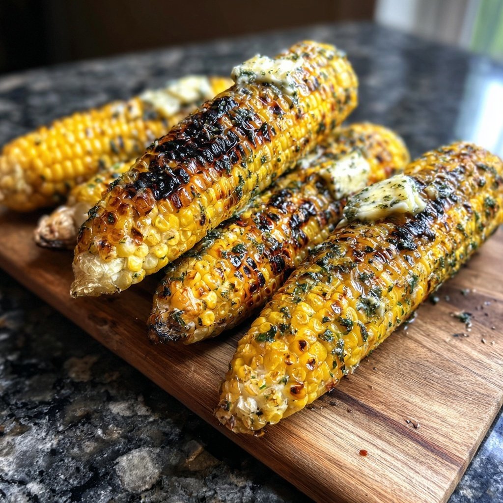 Grill Mais Mit Kräuterbutter