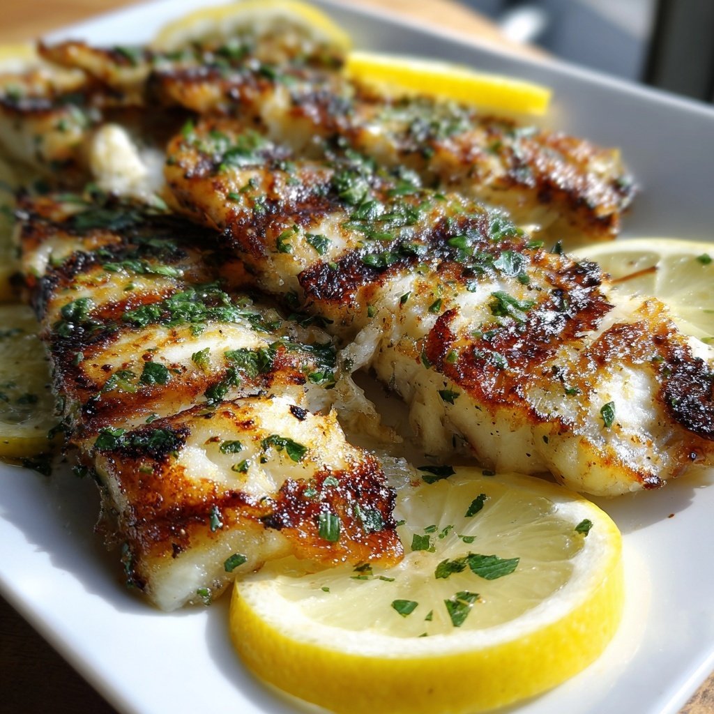 Gesund & Leicht Zitronen-Gegrillter Fisch