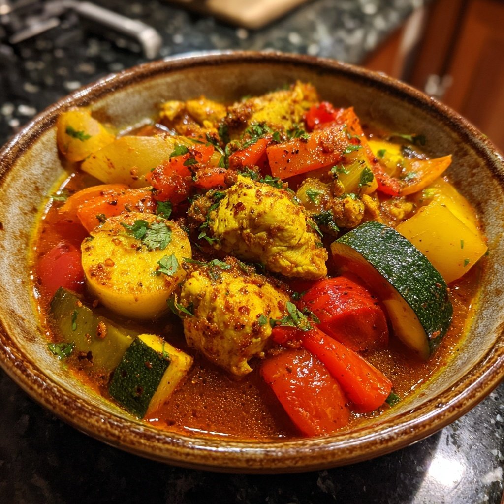 Internationale Küche Marokkanisches Hähnchen-Tagine