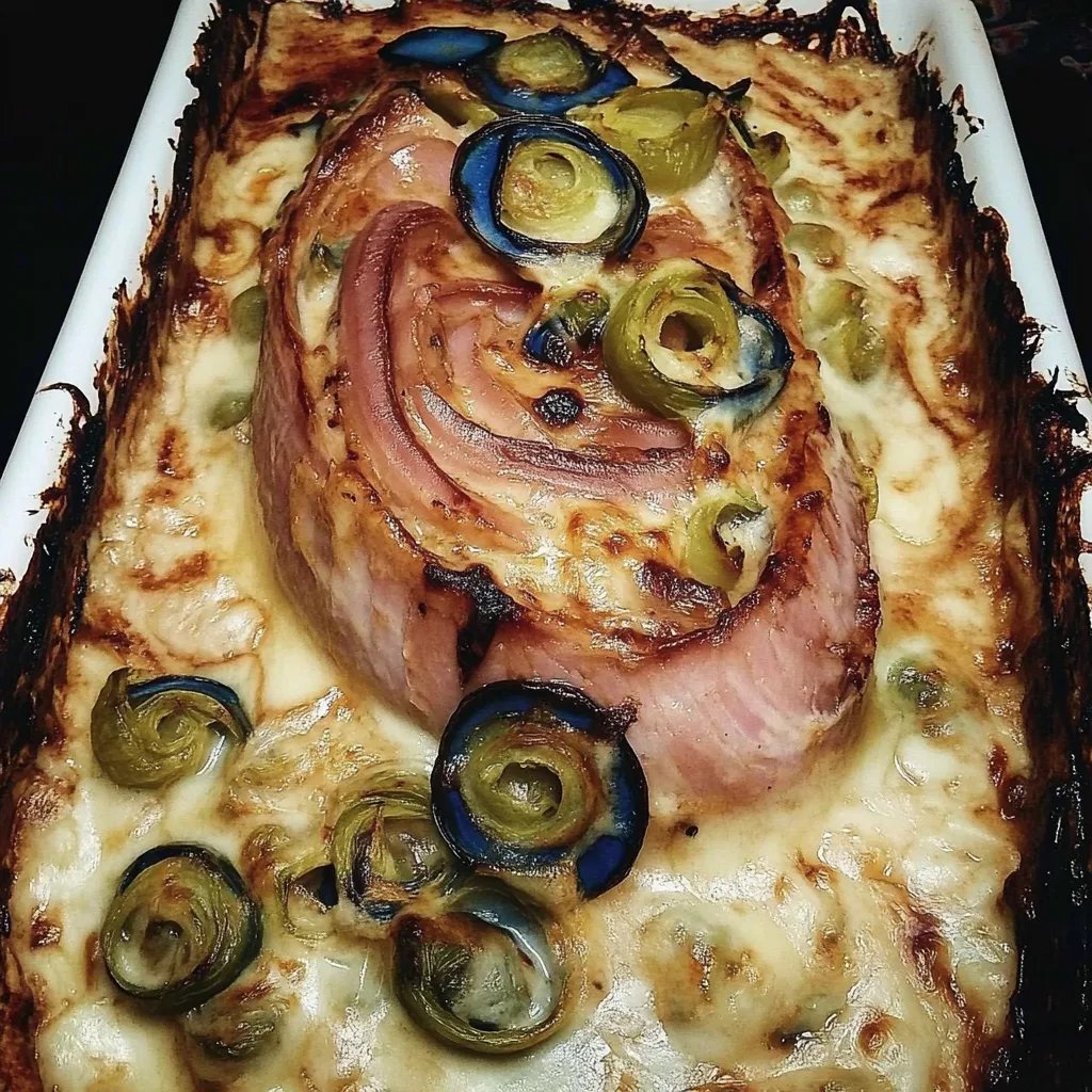 Rosenkohl-Kasseler-Auflauf