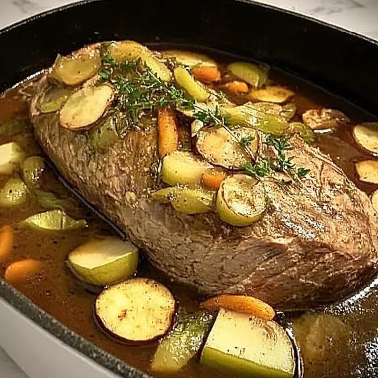 Omis Rinderbraten mit Rotweinsoße