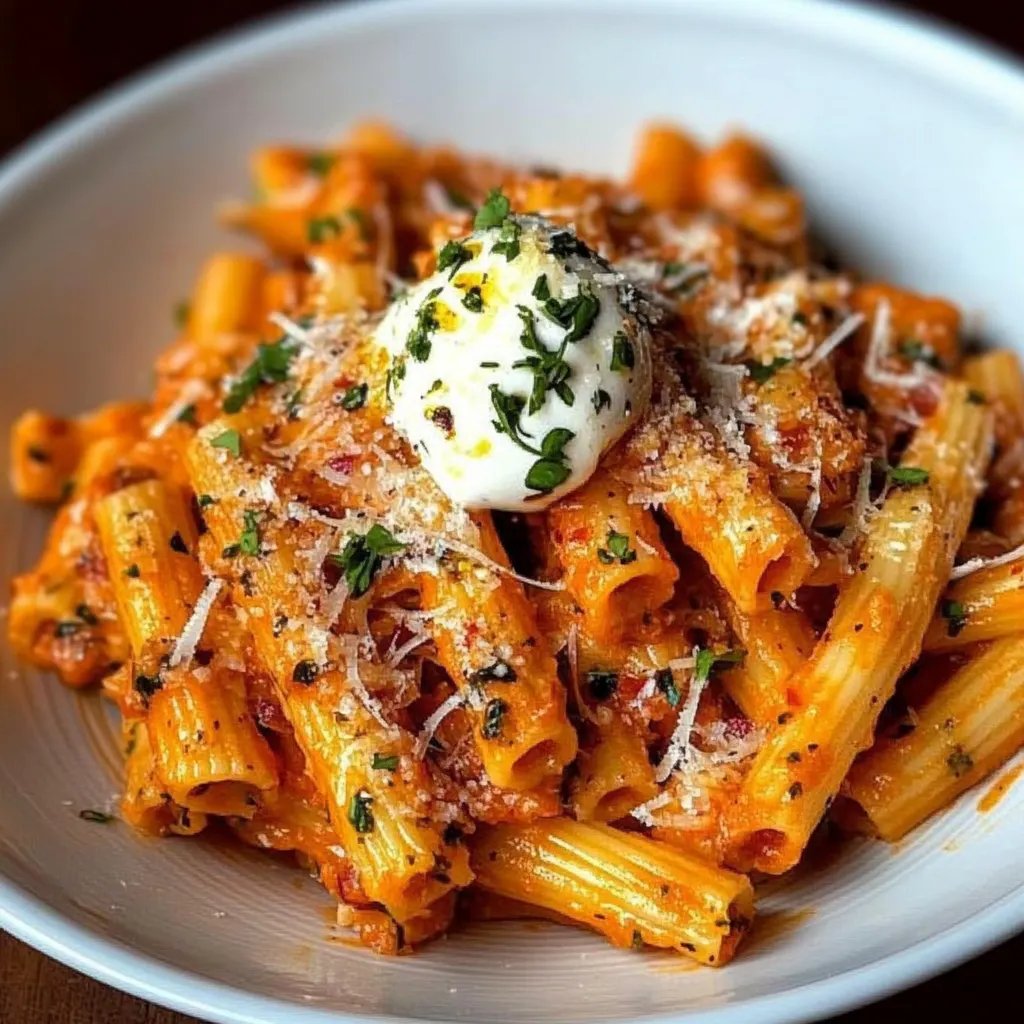 Cremige Knoblauch-Tomaten-Pasta