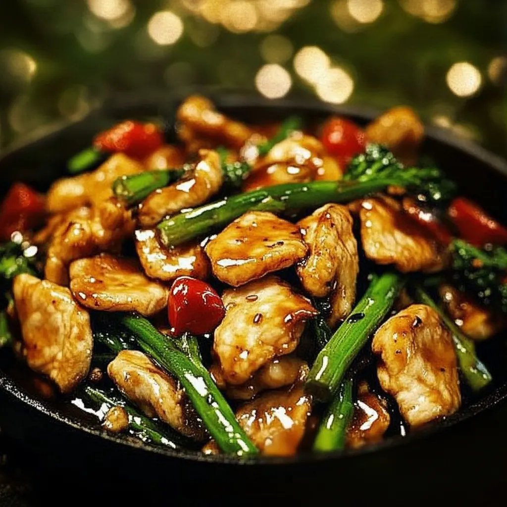 Feuerwerks Hähnchen Pfannengericht