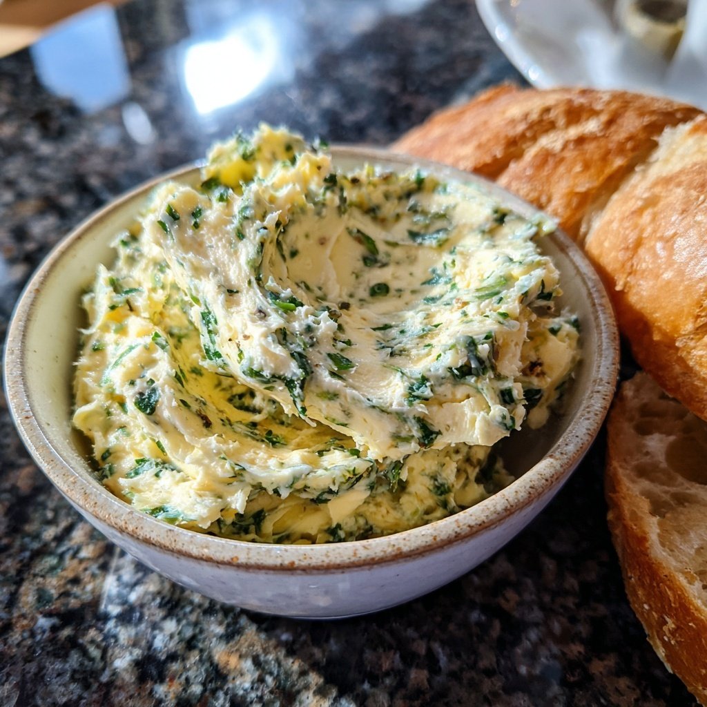 Kräuterbutter Mit Pfeffer Und Meersalz