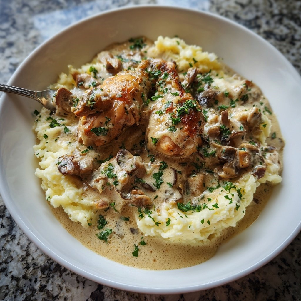 Hausmannskost Cremiges Hähnchen mit Kartoffelpüree