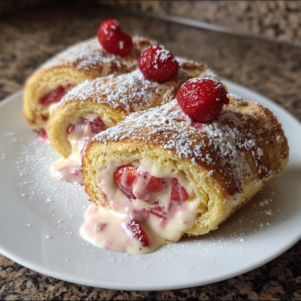 Erdbeer Biskuitrolle