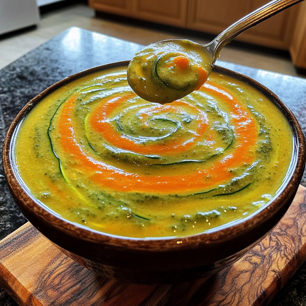 Cremige Kürbissuppe mit Zucchini