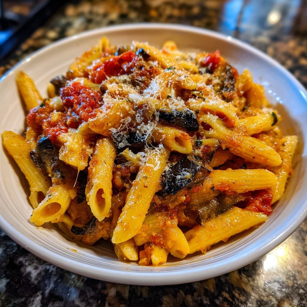 Internationale Küche Italienische Pasta alla Norma