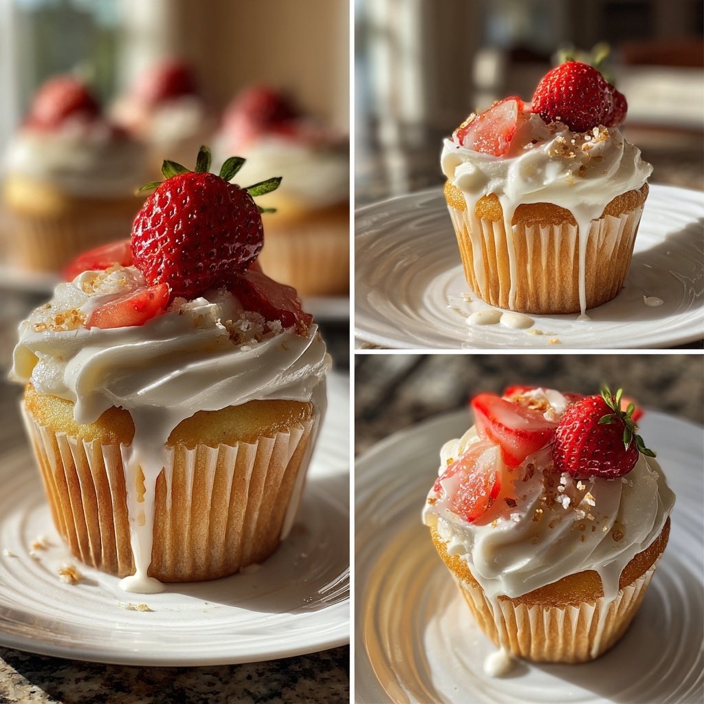 Erdbeer Vanille Cupcakes