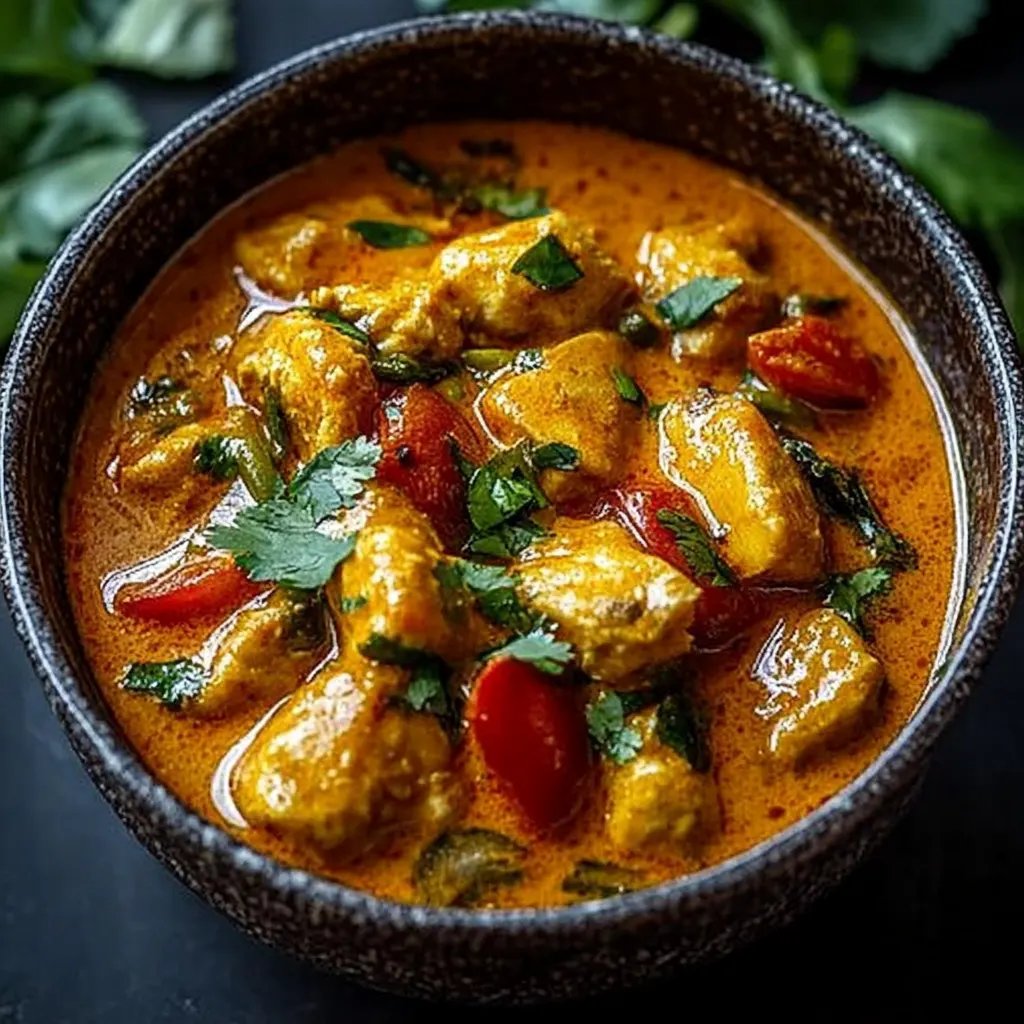 Afrikanisches Kokos-Hähnchen-Curry