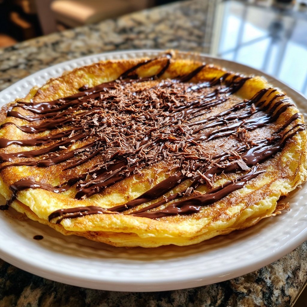 Pfannkuchen mit Schokostreifen