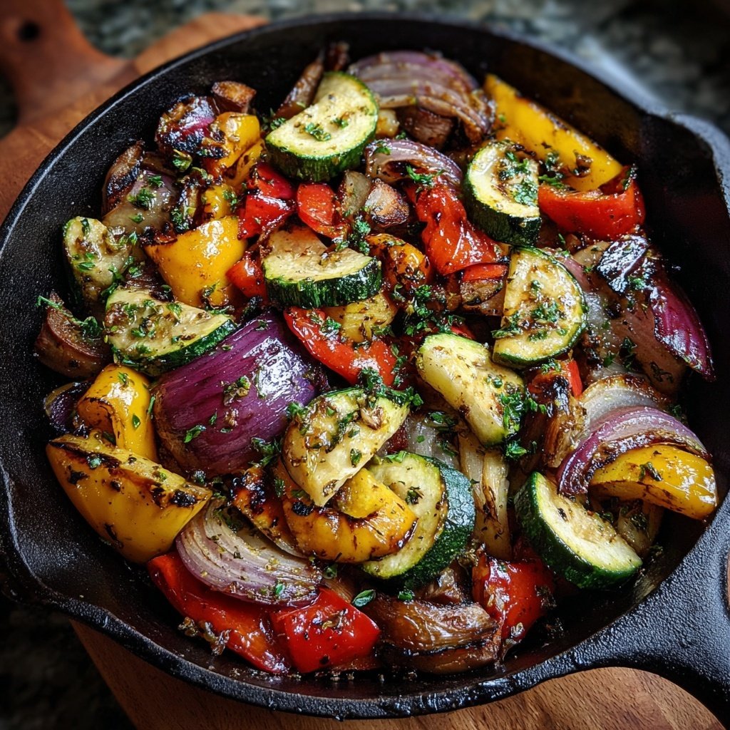 Gegrillte Gemüse Pfanne